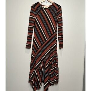 Maeve Anthropologie Parkside Knit Midi Dress Boho Large L EUC